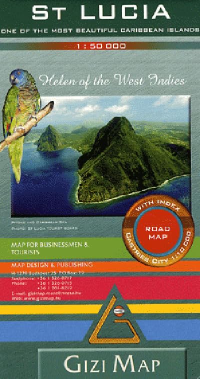 Saint-Lucia Road Map Gizi 1: 50 000 (English and French Edition) Gizi