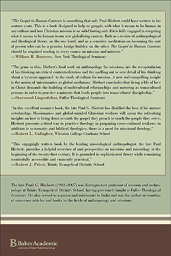 The Gospel in Human Contexts: Anthropological Explorations for Contemporary Missions