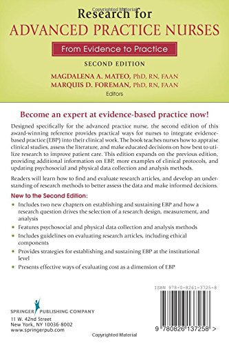 Research for Advanced Practice Nurses, Second Edition: From Evidence to Practice