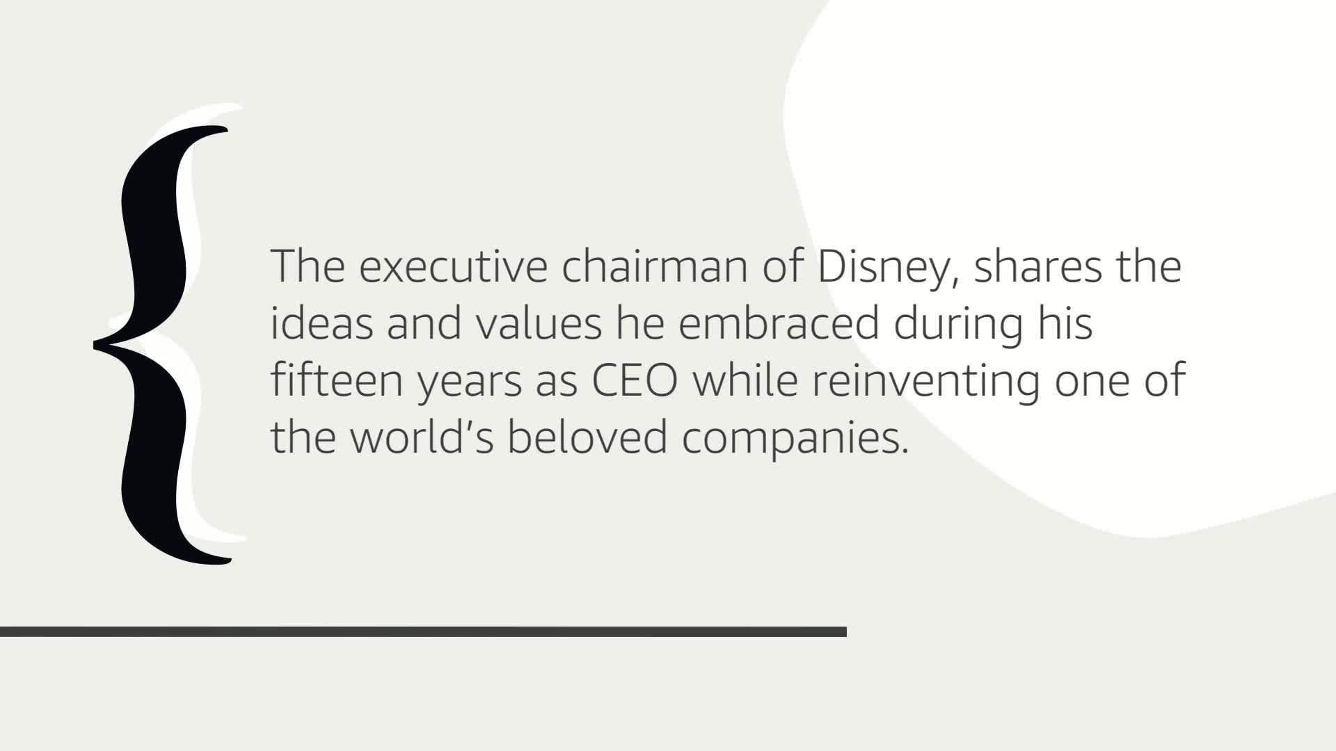 The Ride of a Lifetime: Lessons Learned from 15 Years as CEO of the Walt Disney Company (Random House Large Print)