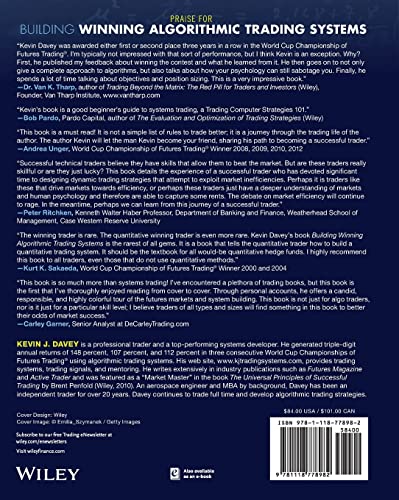 Building Winning Algorithmic Trading Systems, + Website: A Trader's Journey From Data Mining to Monte Carlo Simulation to Live Trading (Wiley Trading)