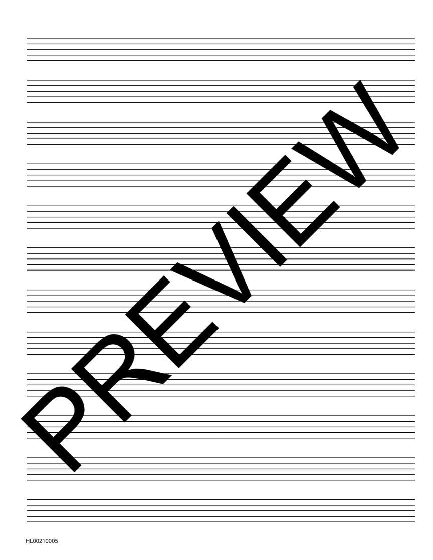 Standard Wirebound Manuscript Paper - Green Cover  12 Staves Per Page  Music Notation Guide for Composers, Students and Musicians  Hal Leonard Spiral-Bound Staff Paper