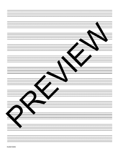 Standard Wirebound Manuscript Paper - Green Cover  12 Staves Per Page  Music Notation Guide for Composers, Students and Musicians  Hal Leonard Spiral-Bound Staff Paper