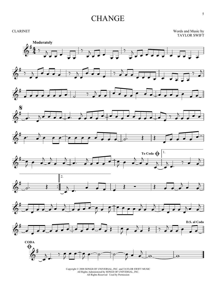Taylor Swift: for Clarinet