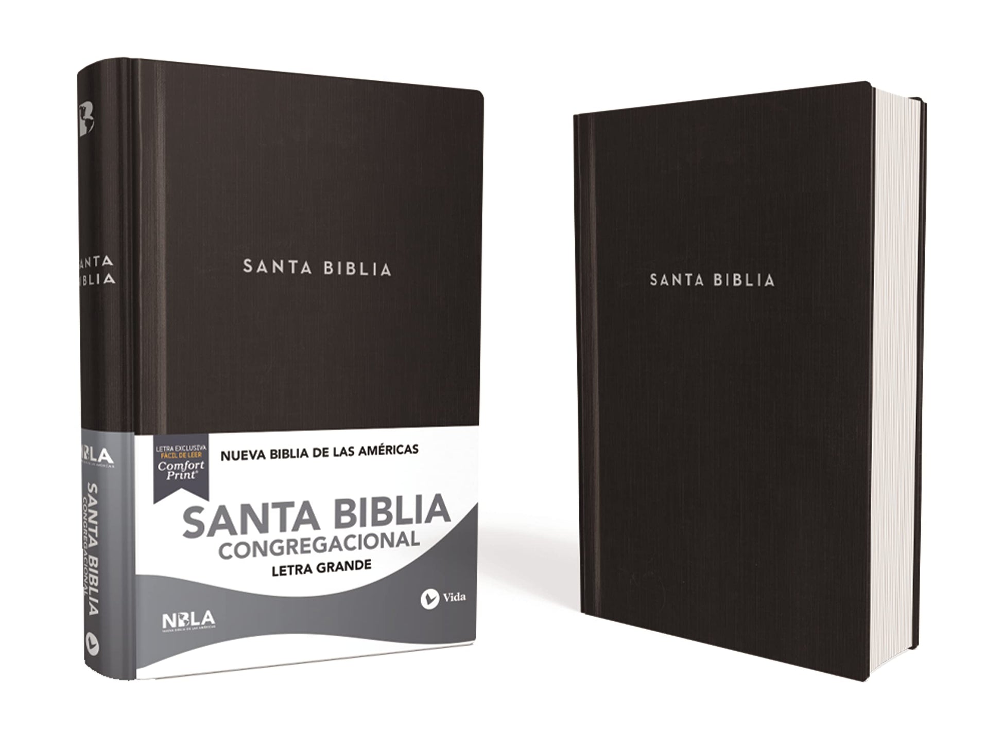 NBLA, Santa Biblia, Congregacional, Tapa dura, Negro, Comfort Print (Spanish Edition)