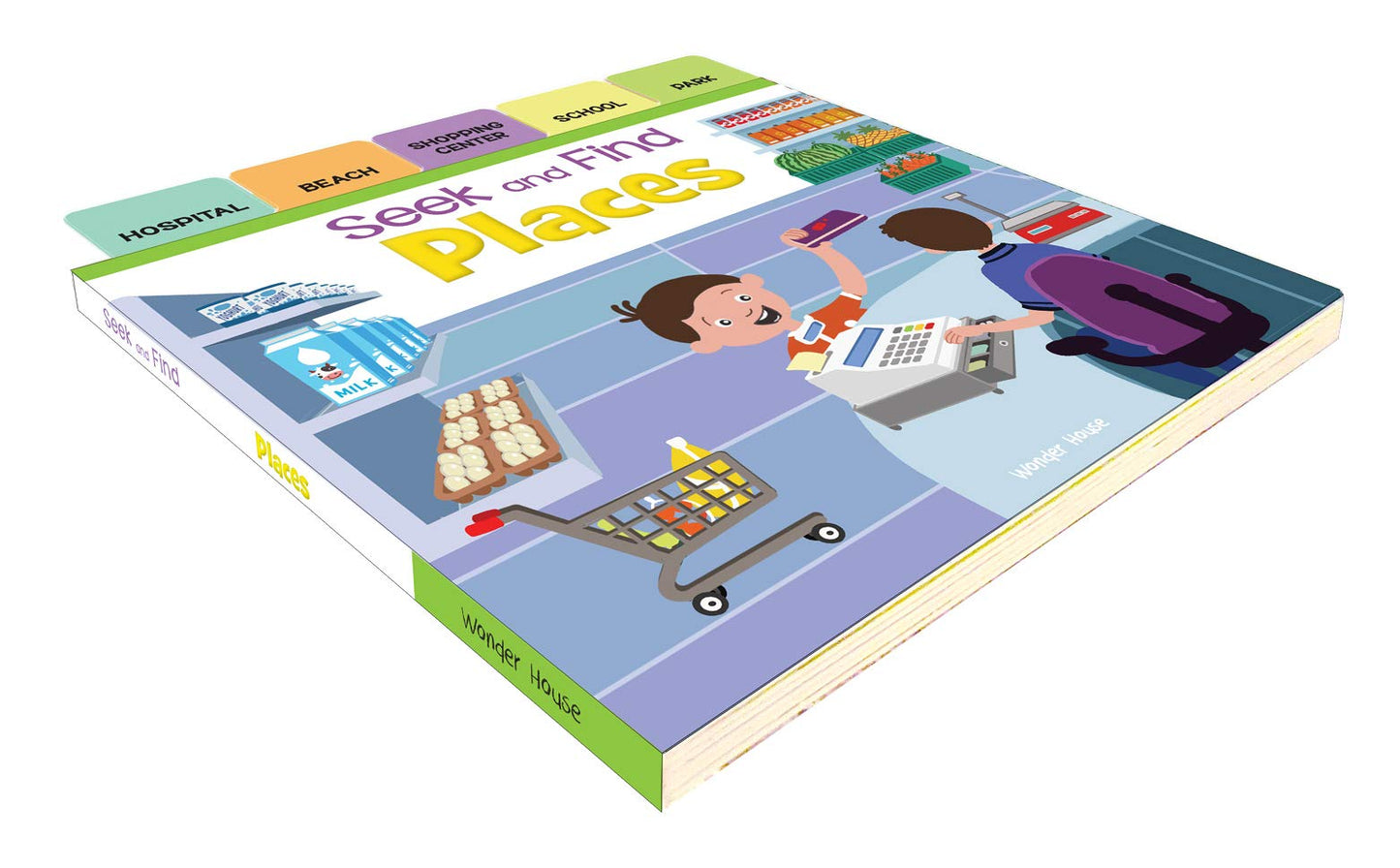 Seek And Find - Places : Early Learning Board Books With Tabs