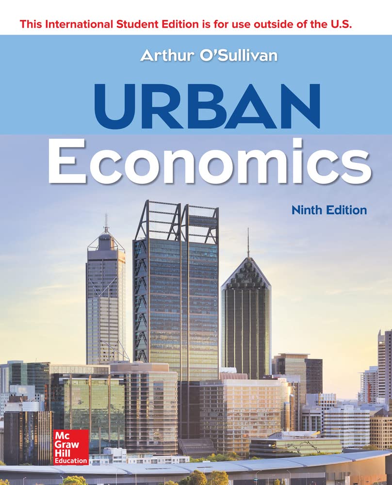 ISE Urban Economics by Arthur O'Sullivan