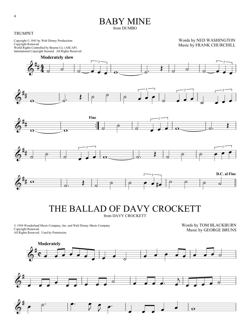 101 Disney Songs for Trumpet