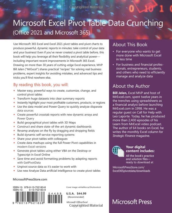 Microsoft Excel Pivot Table Data Crunching (Office 2021 and Microsoft 365) (Business Skills)