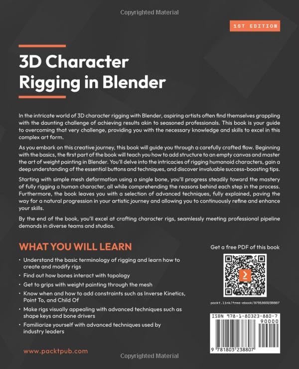 3D Character Rigging in Blender: Bring your characters to life through rigging and make them animation-ready