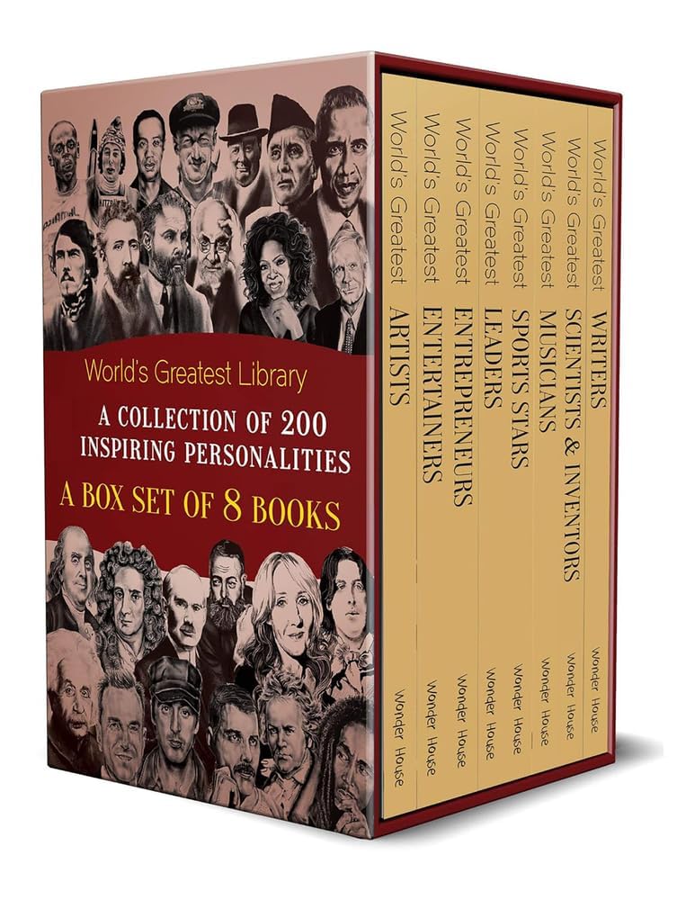 World's Greatest Library : A Collection of 200 Inspiring Personalities (Box Set of 8 Biographies)
