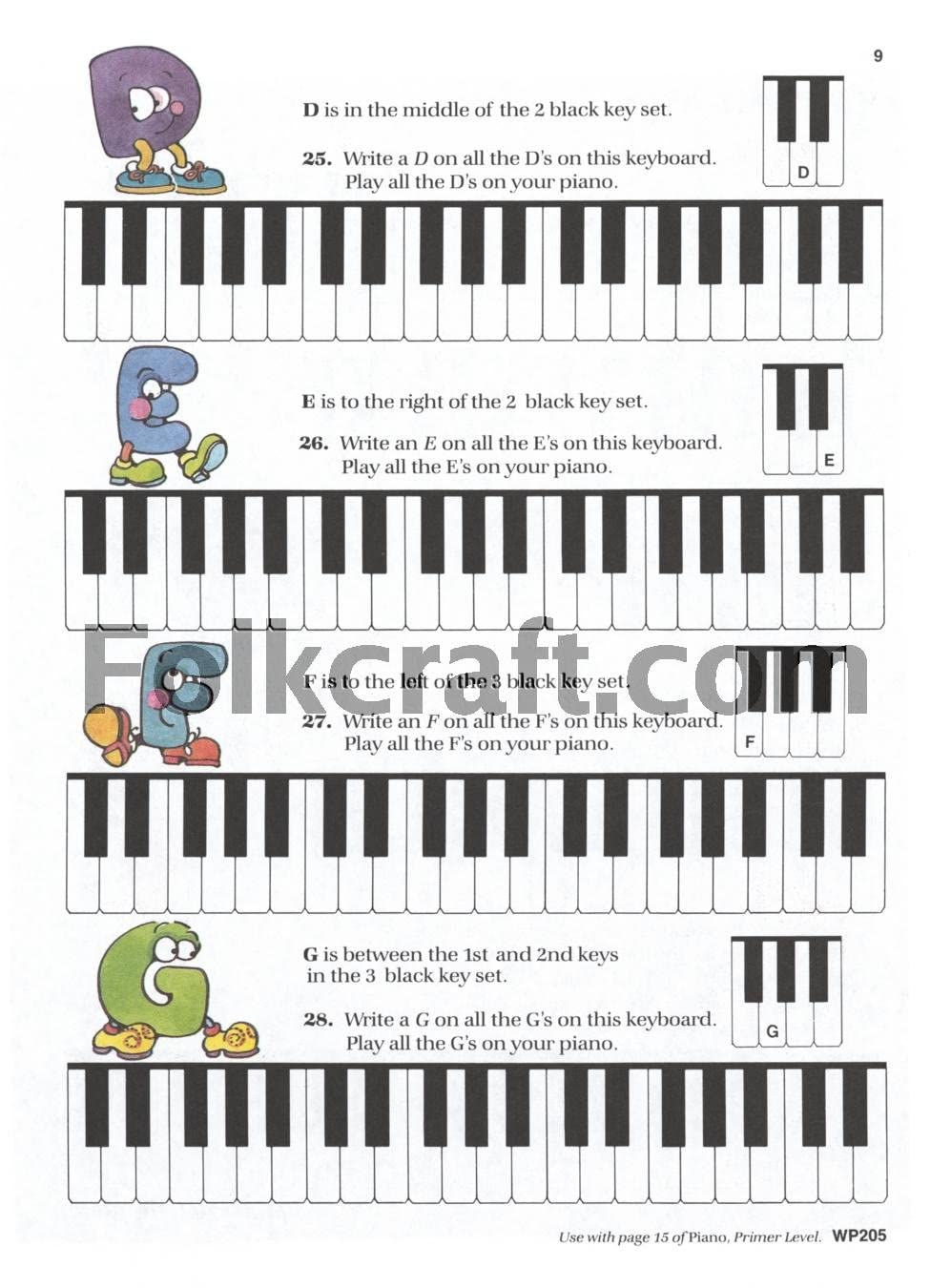 WP205 - Bastien Piano Basics - Theory - Primer Level (Primer Level/Bastien Piano Basics Wp205)