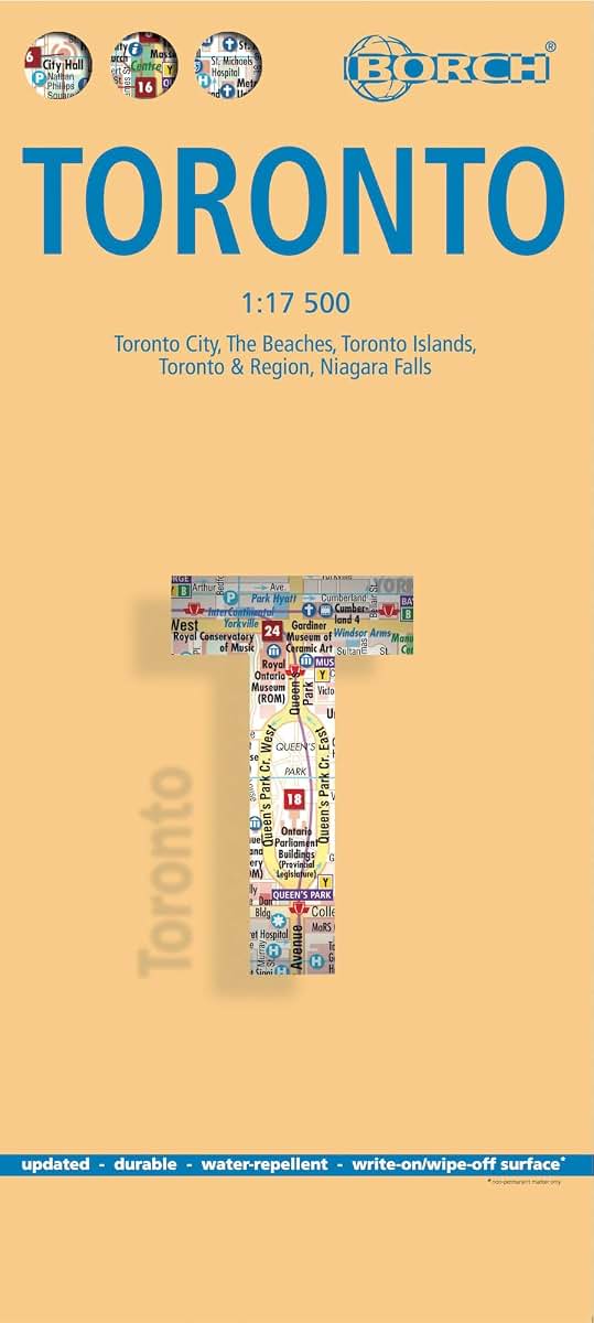 Laminated Toronto Map by Borch (English Edition)