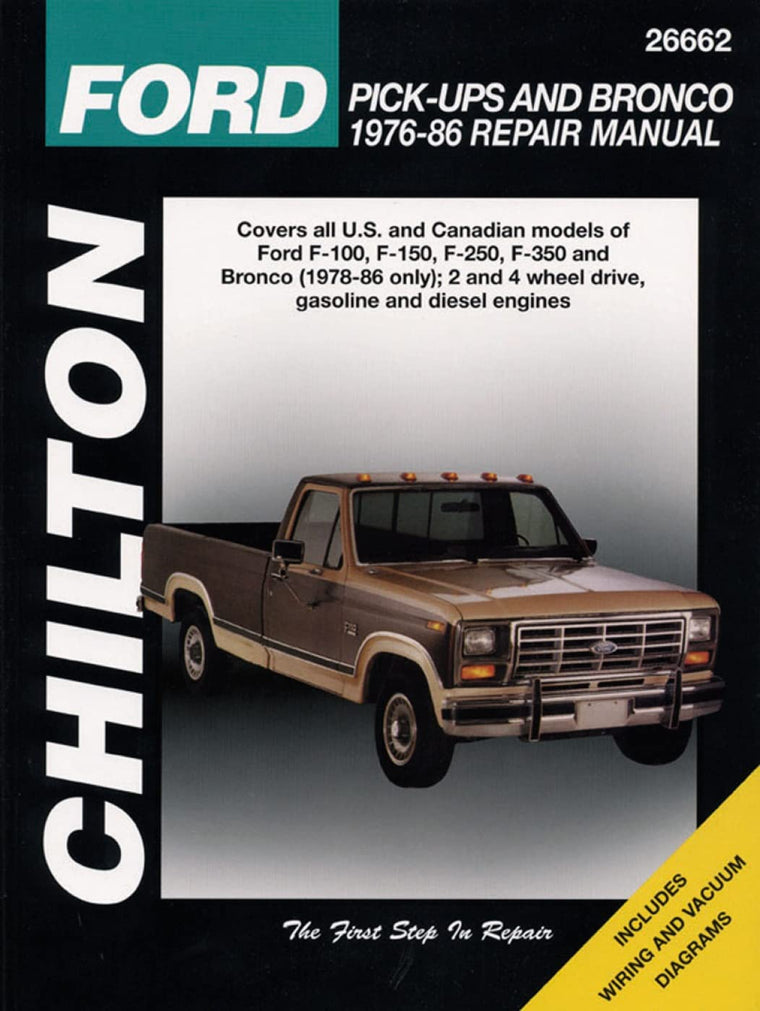 Ford Pick-ups and Bronco, 1976-86 (Chilton Total Car Care Series Manuals)