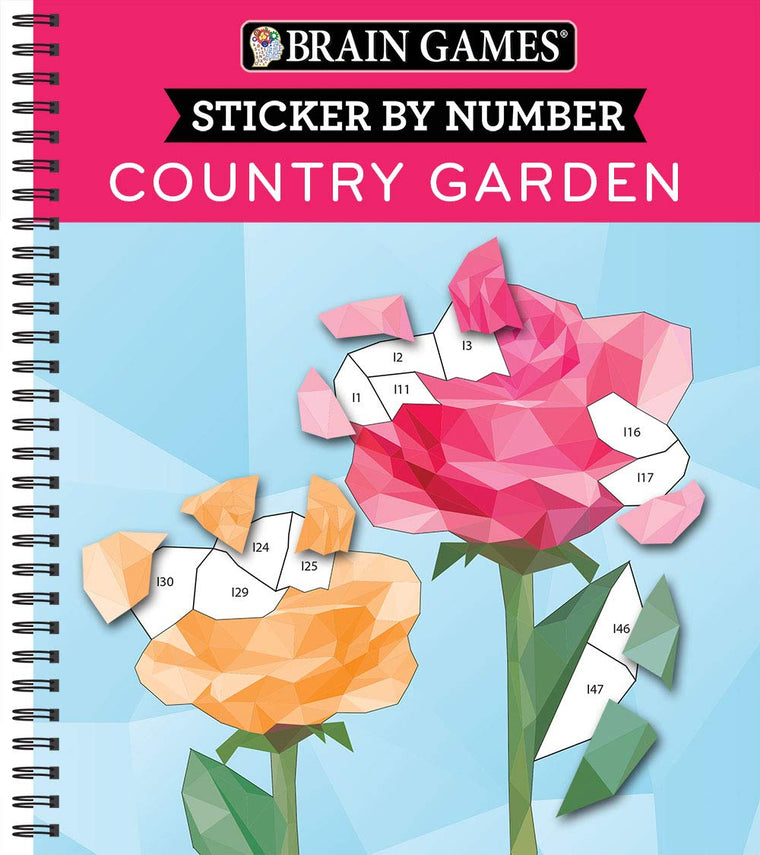 Brain Games - Sticker by Number: Country Garden by Publicati