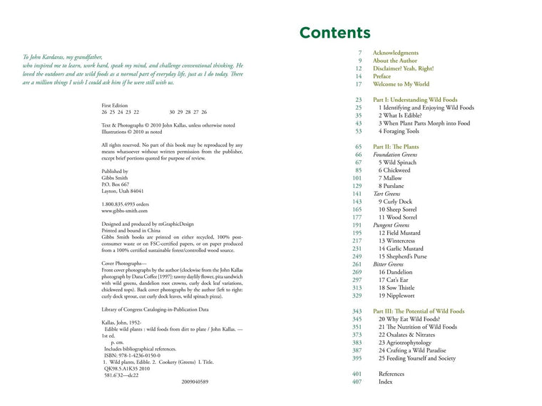 Edible Wild Plants: Wild Foods From Dirt To Plate (The Wild Food Adventure Series, Book 1) — back cover