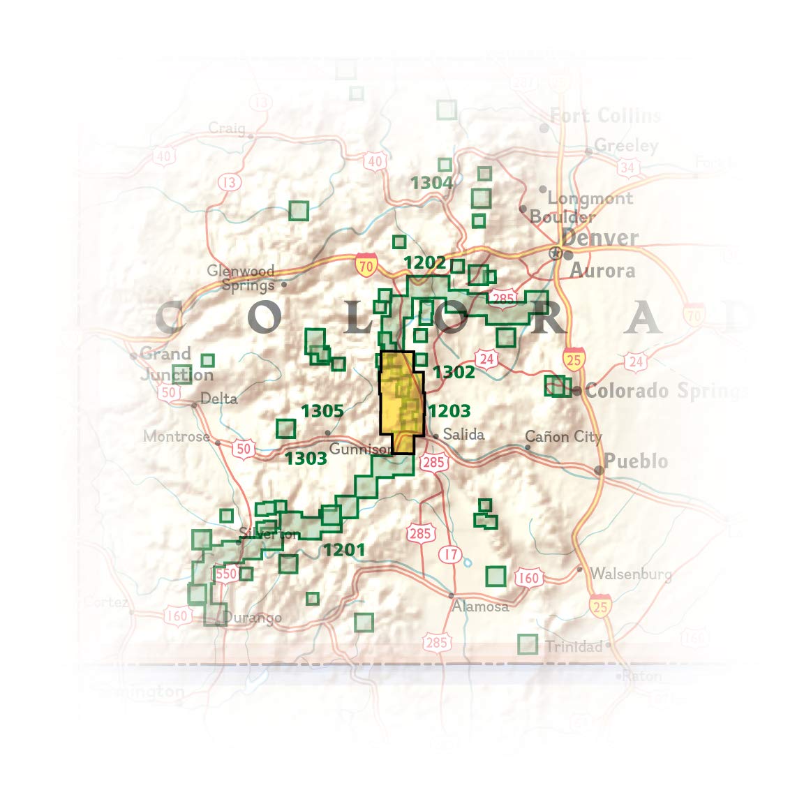 Colorado Trail, Collegiate Loop Map (National Geographic Topographic Map Guide, 1203)