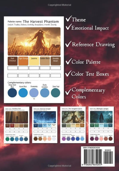 Scary Color Palette Book: Gothic & Creepy Color Schemes for Dark Art, Horror, and Adult Coloring. Color Guide and Inspiration for Artists, Colorists, Crafters, and Hobbyists