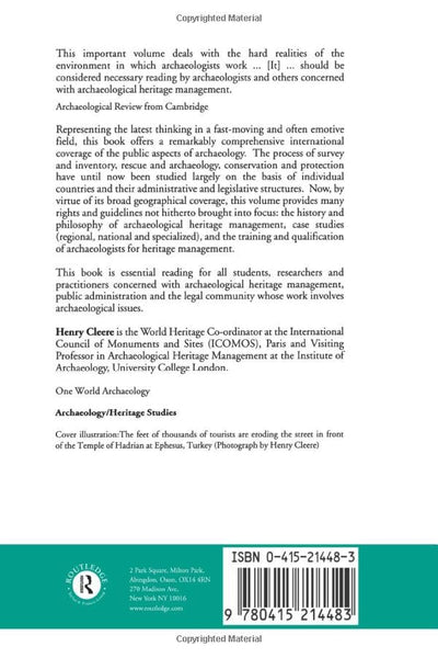 Archaeological Heritage Management