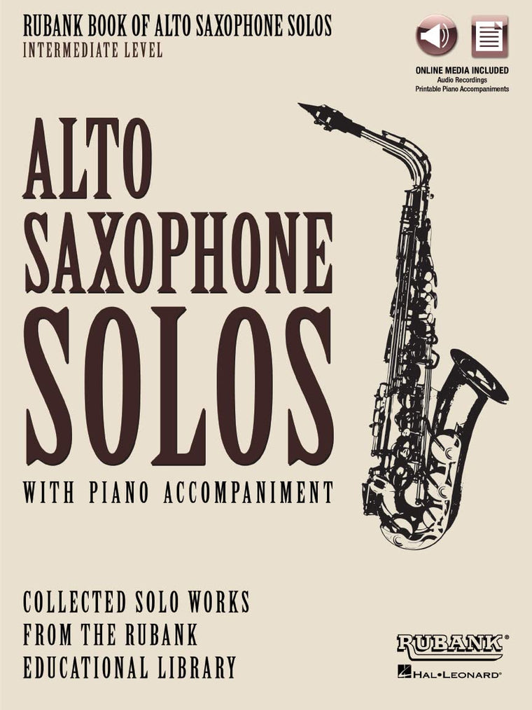 Rubank Book of Alto Saxophone Solos - Intermediate Level: Book/Online Audio