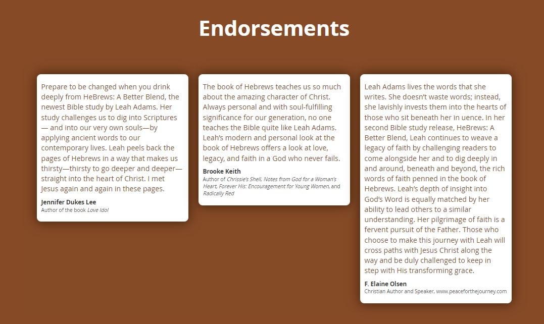 HeBrews: A Better Blend - An Eight-Week Bible Study