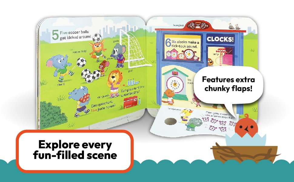 Peek-a-Flap 123 - Lift-a-Flap Board Book for Curious Minds and Little Learners; Numbers & Counting Fun for Preschoolers & Toddlers