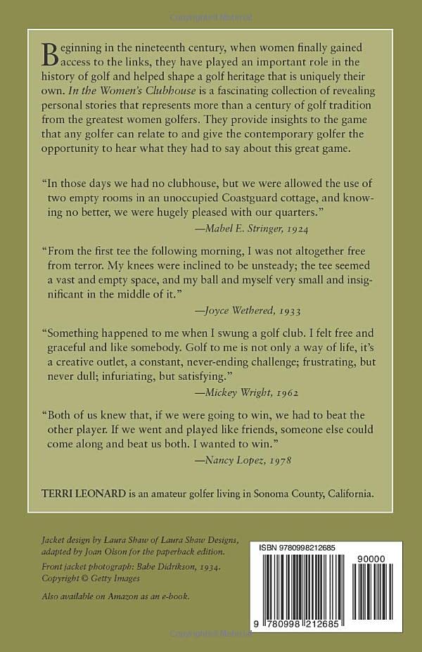 In the Womens Clubhouse: The Greatest Women Golfers in Their Own Words