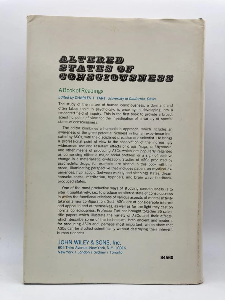 Altered States of Consciousness: A Book of Readings
