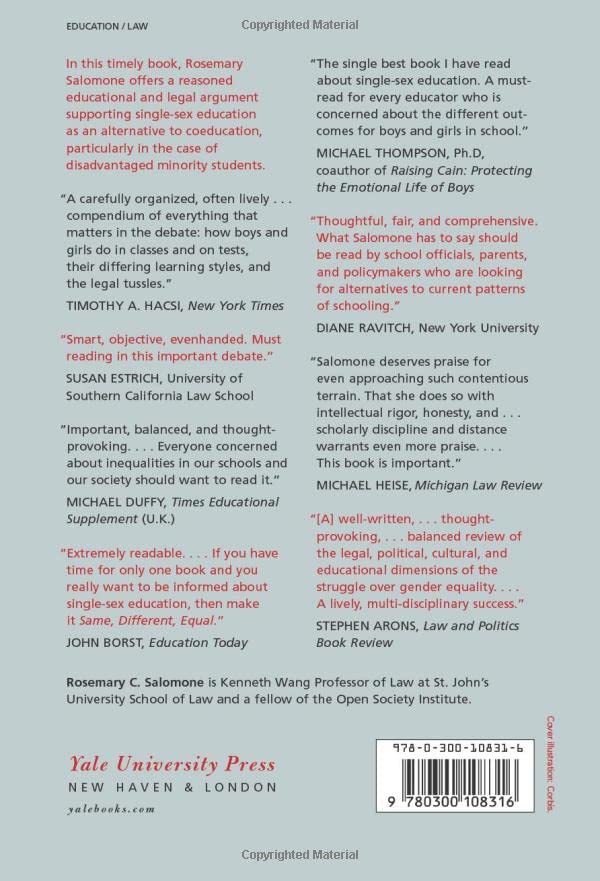 Same, Different, Equal: Rethinking Single-Sex Schooling
