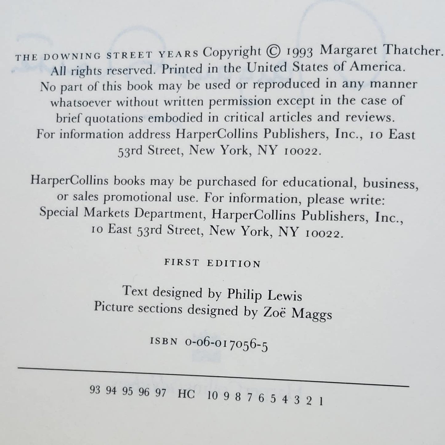 The Downing Street Years by Margaret Thatcher