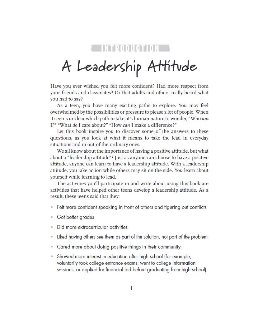 Building Everyday Leadership in All Teens: Promoting Attitudes and Actions for Respect and Success (Free Spirit Professional)