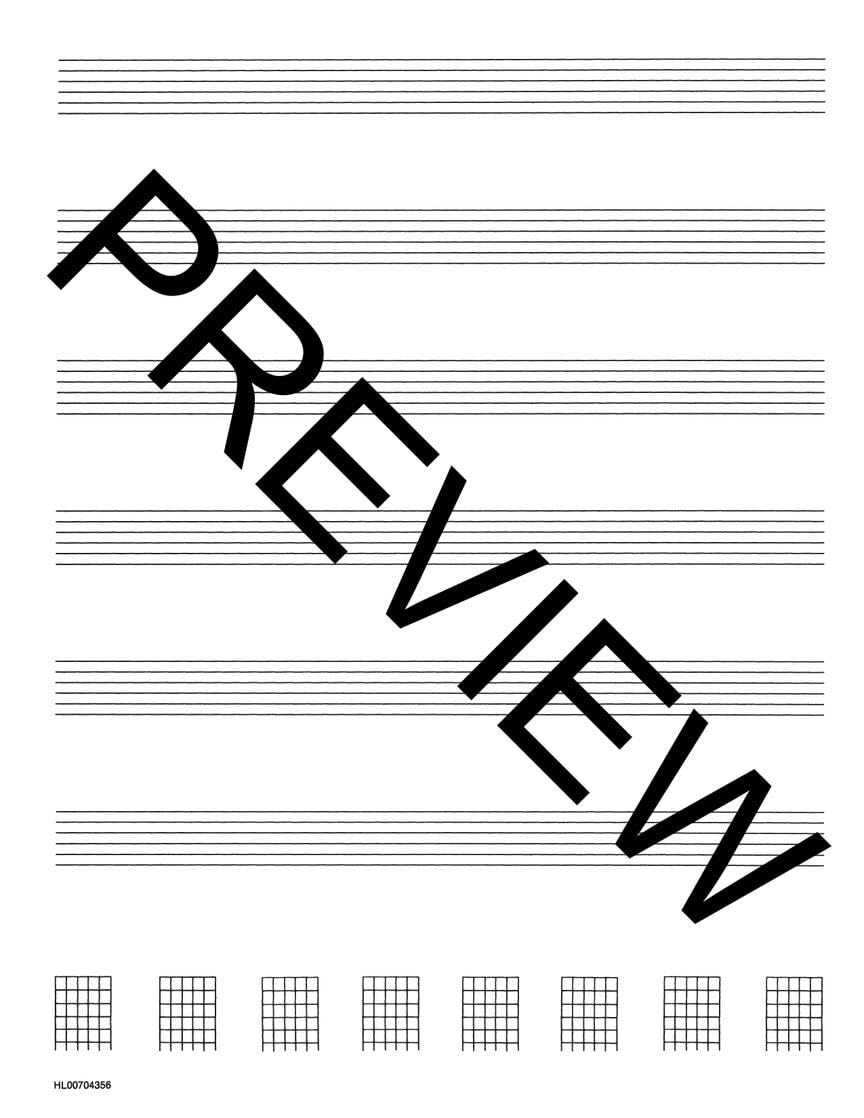Guitar Tablature Manuscript Paper Standard Edition 64 Pages for Music Notation and Chord Diagrams