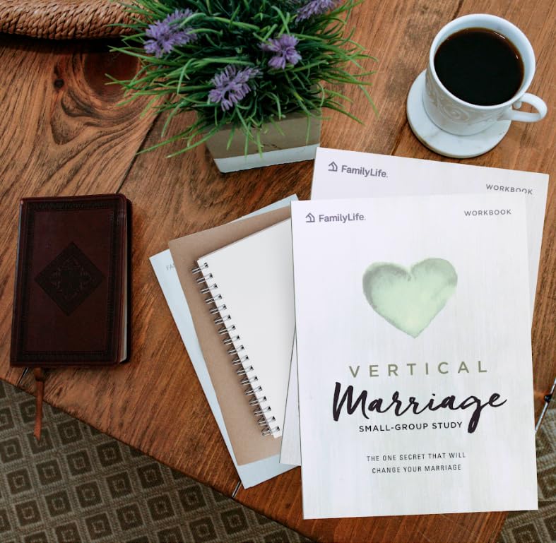 FAMILYLIFE Vertical Marriage Couples Bible Study Set - 2 Relationship Workbooks for Couples - Guide for Couples Workbook Set of 2 - Christian Small Group Studies for a Lasting Impact on Marriages