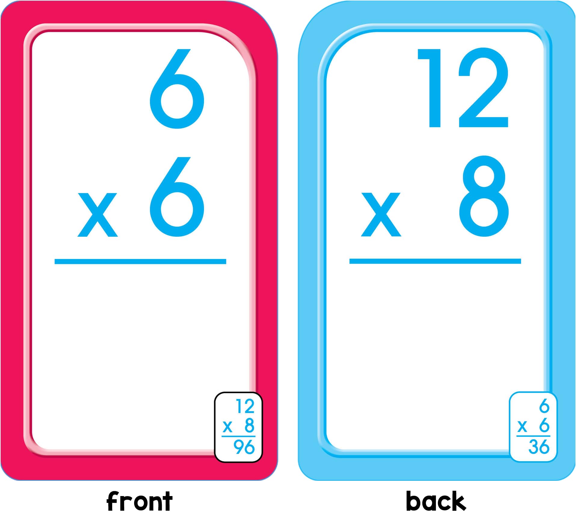 School Zone Multiplication 0-12 Flash Cards: 56 Math Cards, 3rd Grade, 4th Grade, Elementary Math, Multiplication Facts, Common Core, Ages 8+, Packaging May Vary