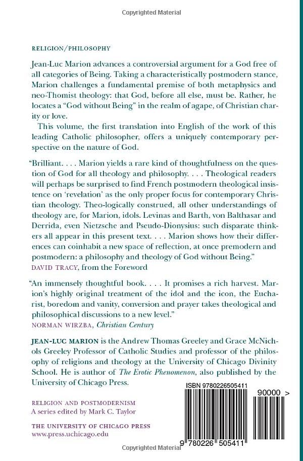 God Without Being: Hors-Texte (Religion and Postmodernism)