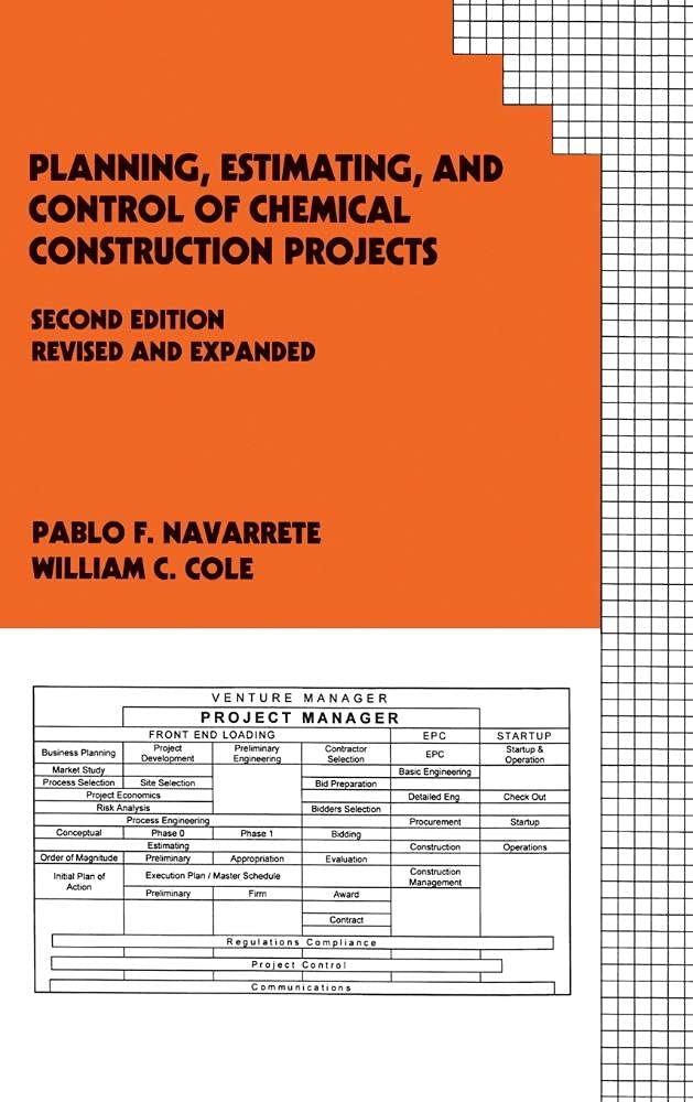 Planning, Estimating, and Control of Chemical Construction Projects (Cost Engineering)