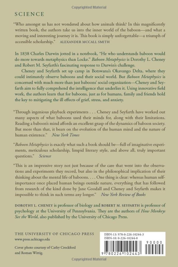 Baboon Metaphysics: The Evolution of a Social Mind