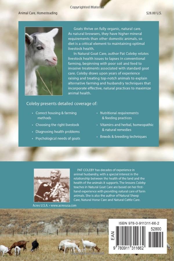 Natural Goat Care — back cover