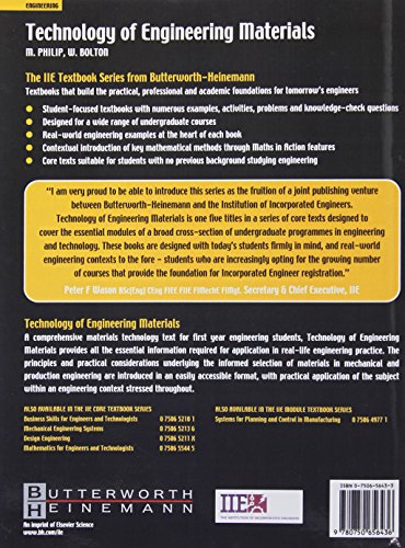 Technology of Engineering Materials (IIE Core Textbooks Series)