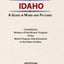 Idaho: A Guide In Word and Pictures (American Guide)