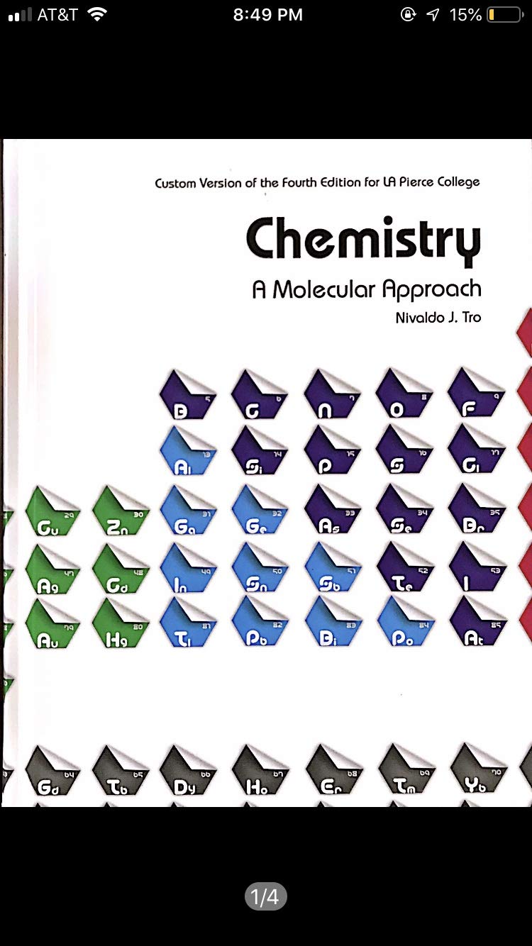 Chemistry A Molecular Approach, AP Edition