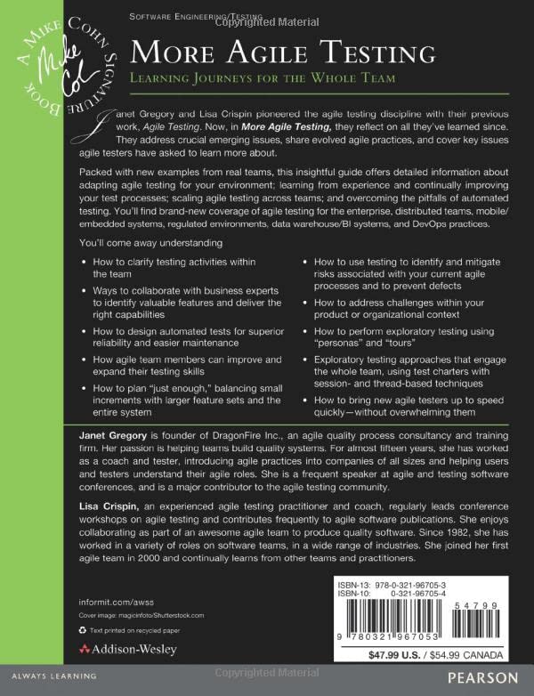 More Agile Testing: Learning Journeys for the Whole Team (Addison-Wesley Signature Series (Cohn))