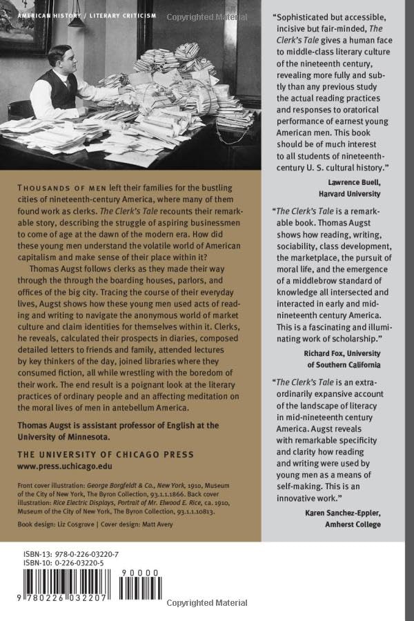 The Clerk's Tale: Young Men and Moral Life in Nineteenth-Century America
