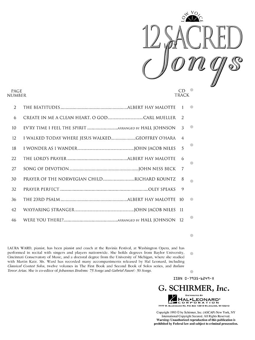 12 SACRED SONGS