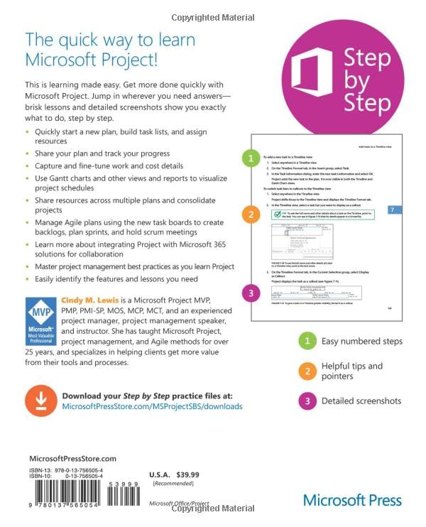 Microsoft Project Step by Step (covering Project Online Desktop Client)