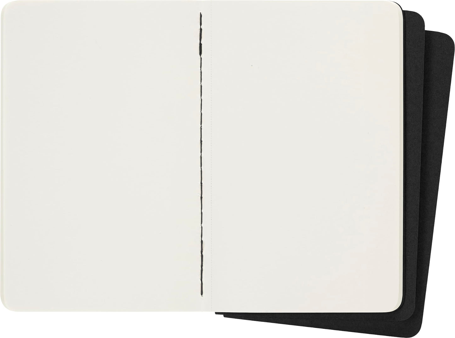 Moleskine Cahier Journal, Soft Cover, Pocket (3.5" x 5.5") Plain/Blank, Black, 64 Pages (Set of 3)