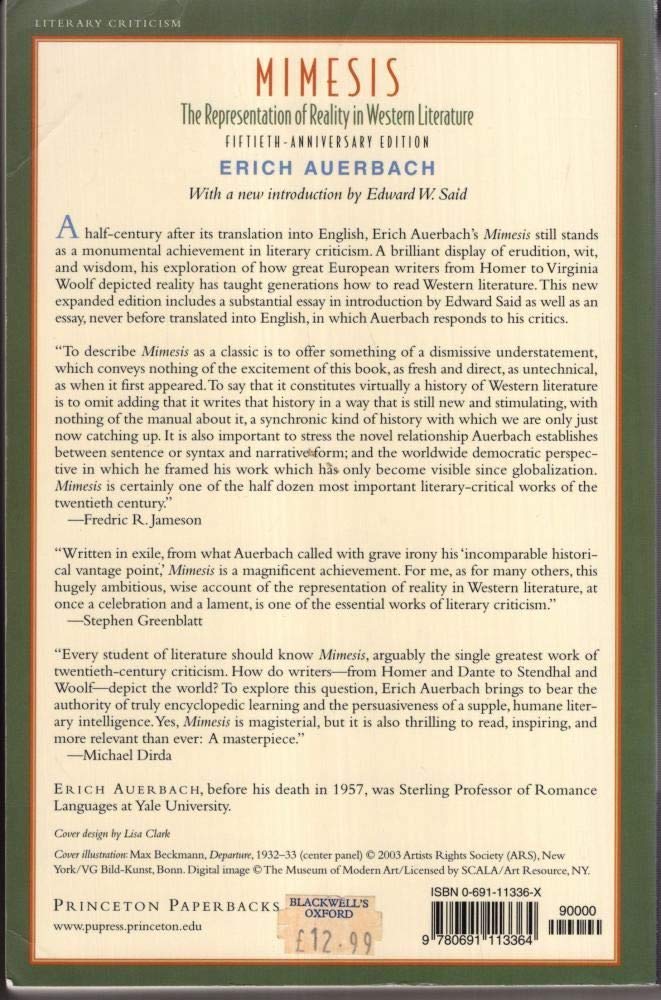 Mimesis: The Representation of Reality in Western Literature - Fiftieth-Anniversary Edition