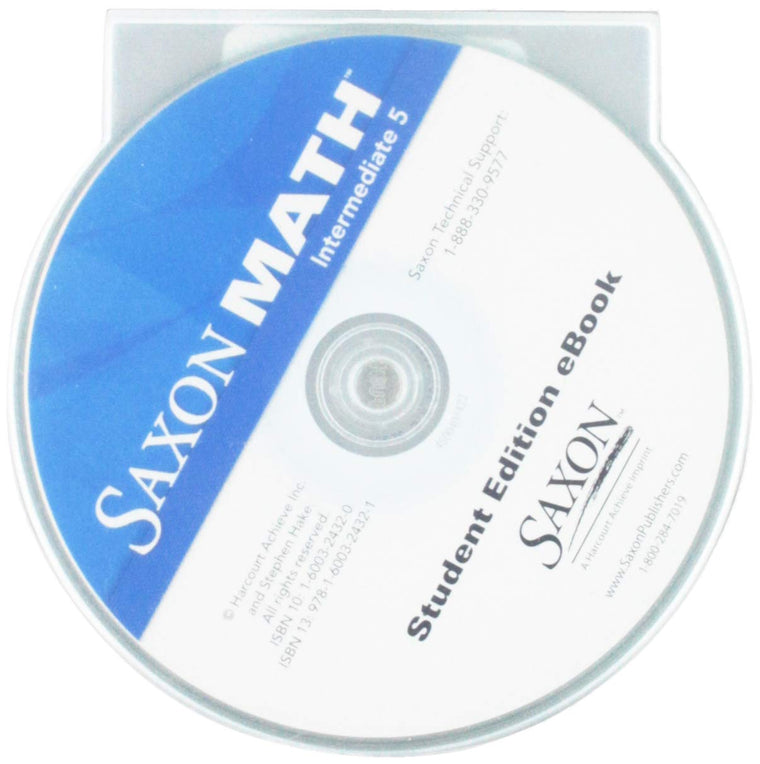 Saxon Math Intermediate 5: Student Edition eBook CD-ROM 2008