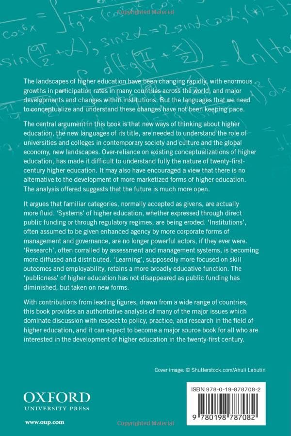 New Languages and Landscapes of Higher Education