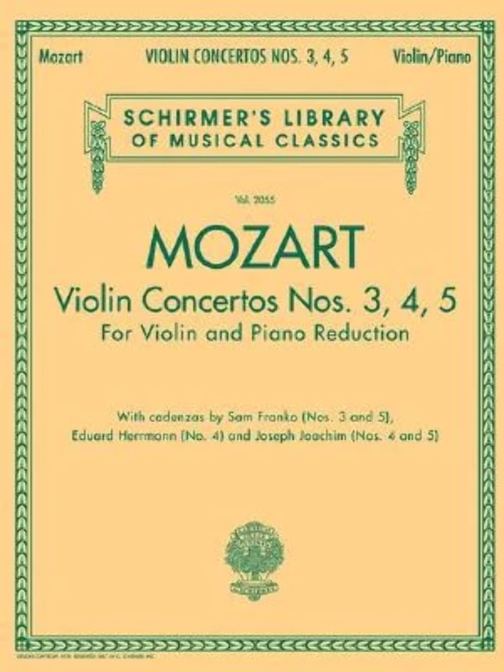 Violin Concertos Nos. 3, 4, 5: Schirmer Library of Classics Volume 2055 for Violin and Piano Red